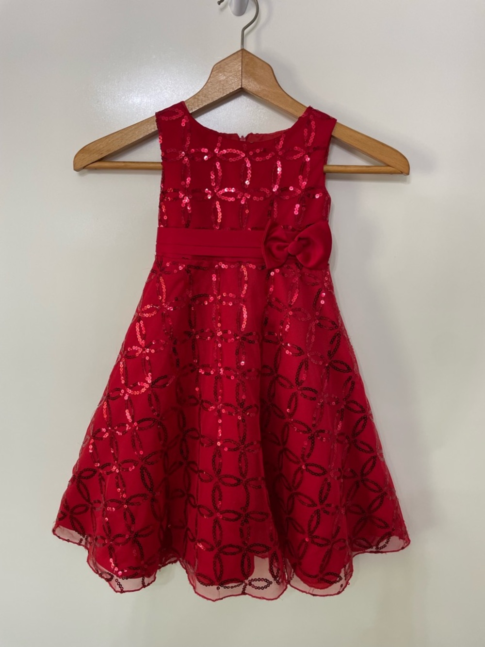 Dorissa Sleeveless Red Party Dress Sequin Sparkle Girls 4 Holiday Christmas
